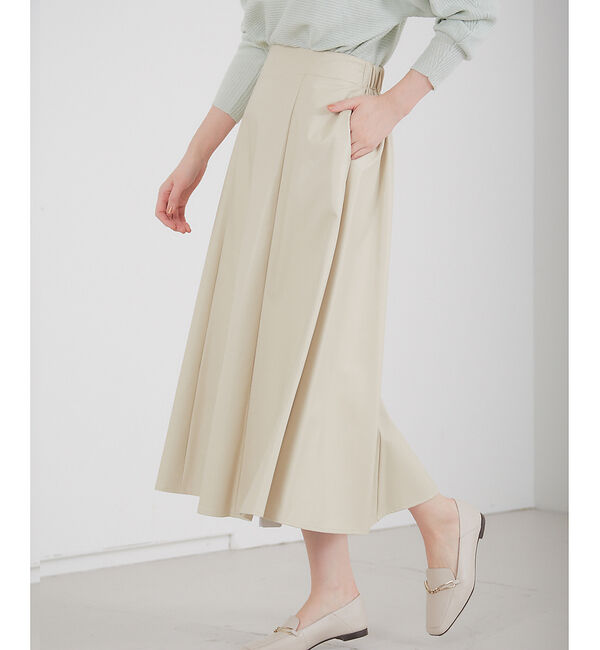 abahouse mavie「フェイクレザーフレアスカート」|スカート|