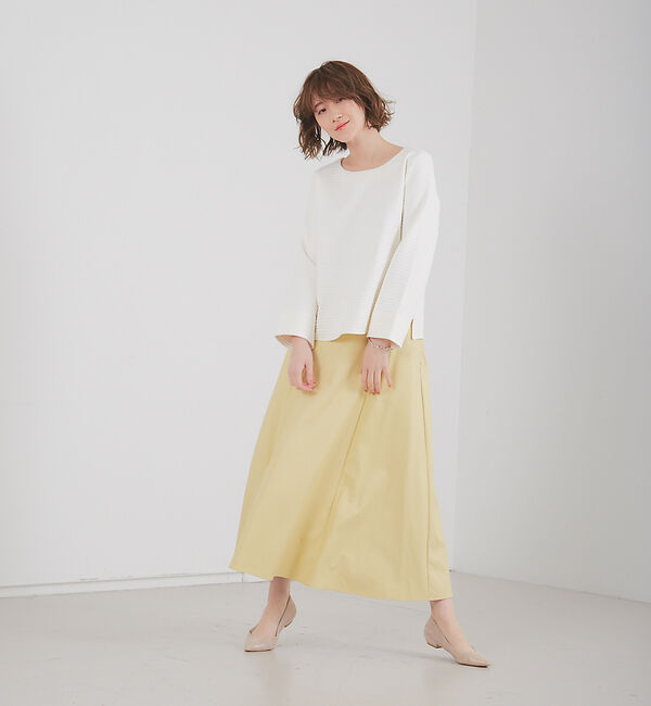 abahouse mavie「フェイクレザーフレアスカート」|スカート|