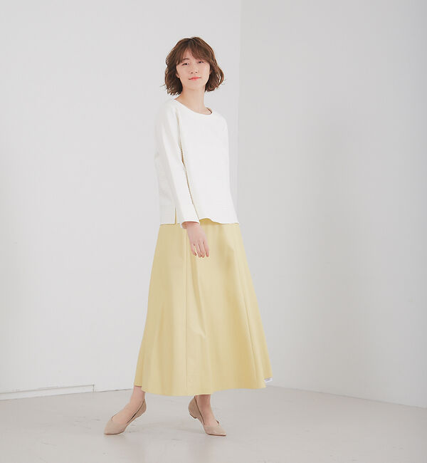 abahouse mavie「フェイクレザーフレアスカート」|スカート|