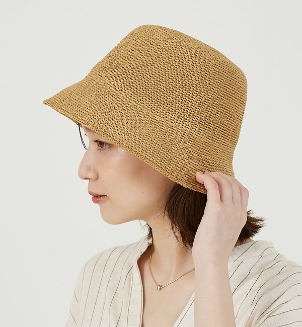 abahouse mavie「ペーパークロシェハット」|その他|キャメル