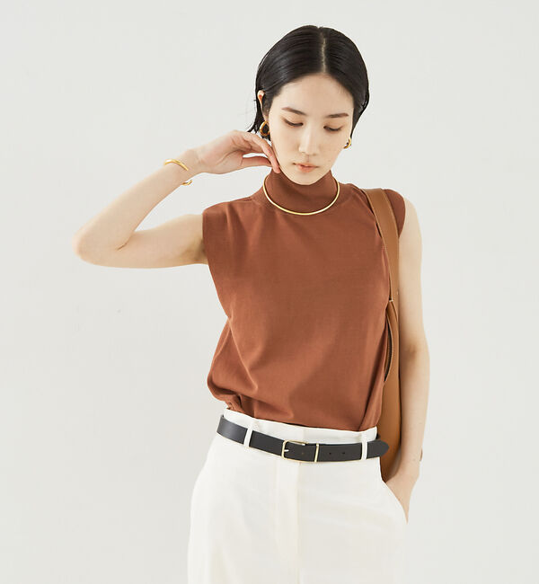 The Store by C' 「【COCUCA】ハイネックニットプルオーバー」|ニット・セーター|テラコッタ