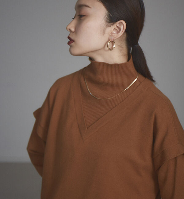 NOMINE「レイヤード風タートルニット」|ニット・セーター|