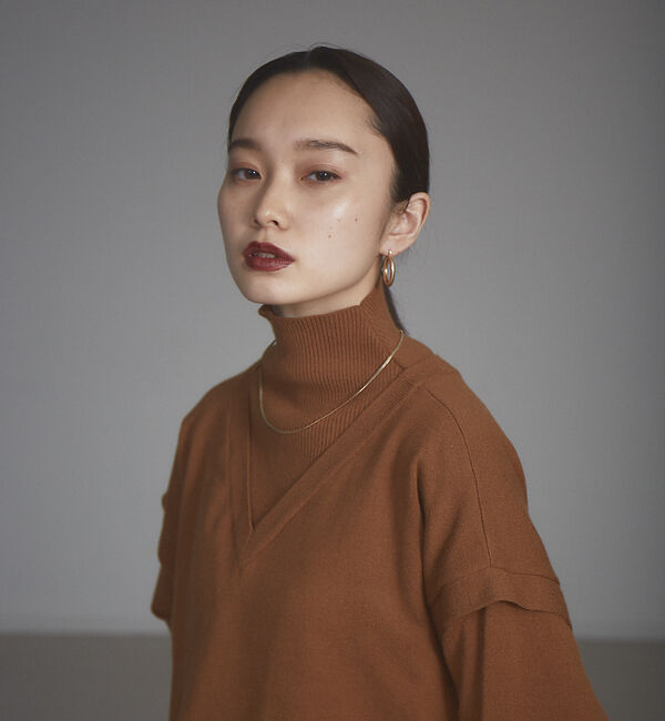 NOMINE「レイヤード風タートルニット」|ニット・セーター|