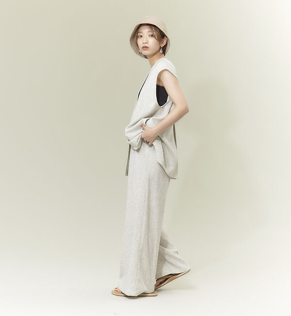 NOMINE「【セットアップ対応】 サマーツイードワイドパンツ」|スラックス|