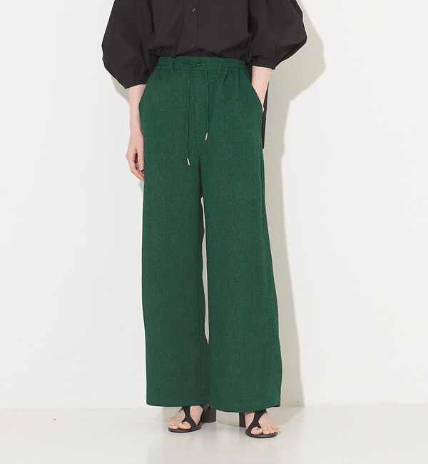 NOMINE「【セットアップ対応】 サマーツイードワイドパンツ」|スラックス|グリーン