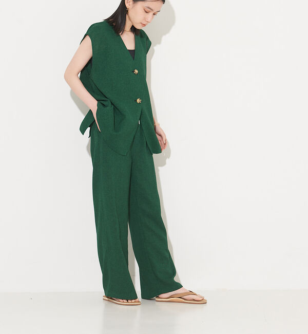 NOMINE「【セットアップ対応】 サマーツイードワイドパンツ」|スラックス|