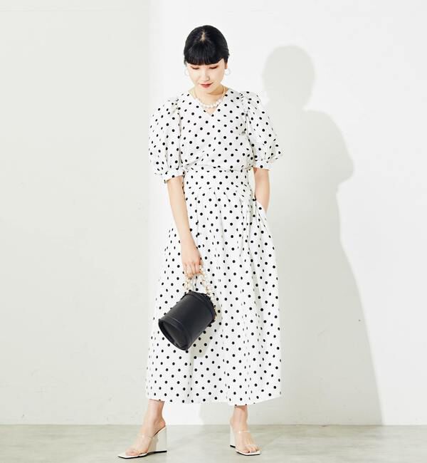  「パール&チェーンハンドルバケツバッグ」|ハンドバッグ|