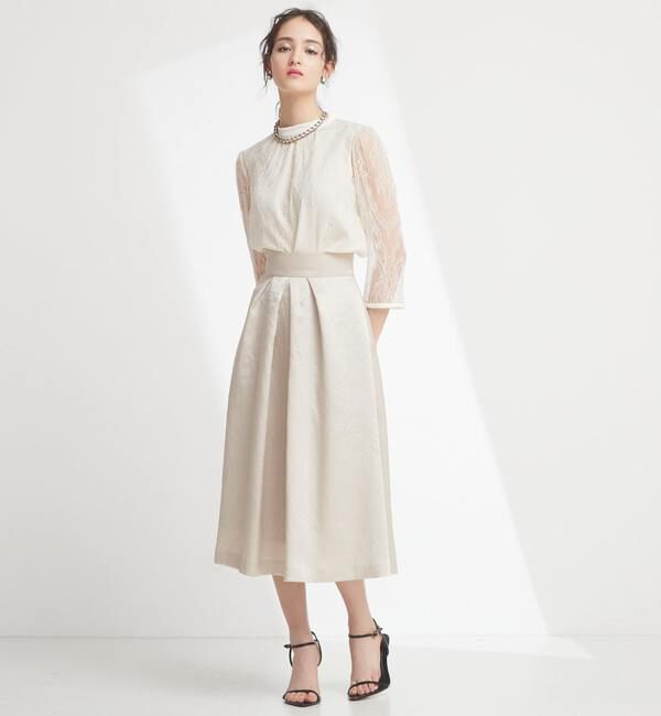 TIARA「レースハイネックブラウス」|シャツ・ブラウス|