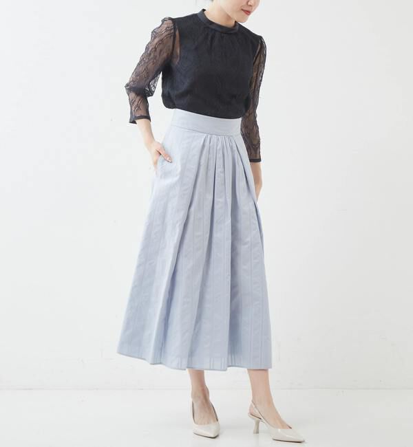 TIARA「レースハイネックブラウス」|シャツ・ブラウス|