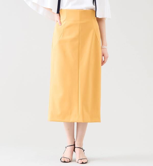 TIARA「ハイウエストタイトスカート」|スカート|オレンジ