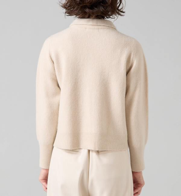 Liesse「フォックスウール襟付きクロップドカーディガン」|カーディガン|