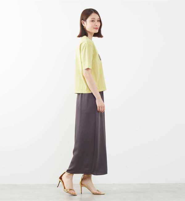 Soffitto「《定番》ウエストオールゴムサテンスカート」|スカート|