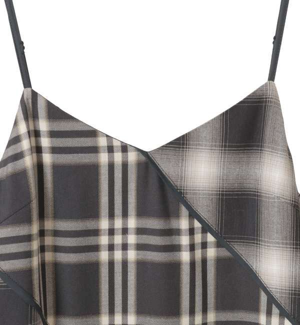 Soffitto「パターン切り替えチェックワンピース」|ワンピース|