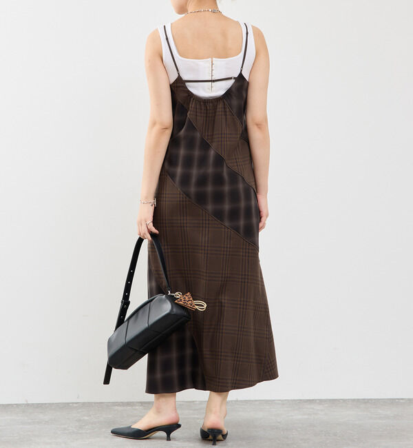 Soffitto「パターン切り替えチェックワンピース」|ワンピース|
