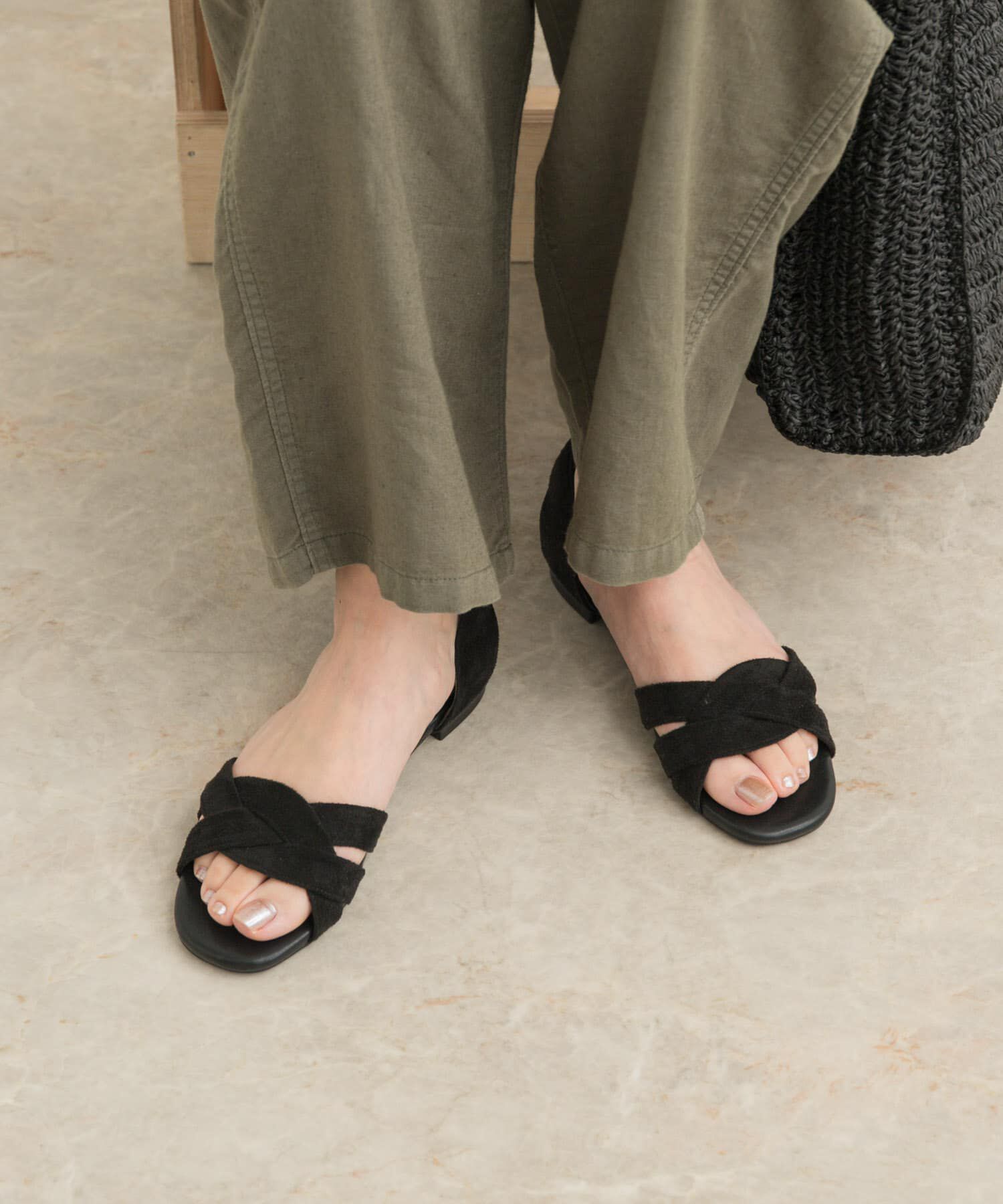 URBAN RESEARCH DOORS「『一部WEB限定カラー』セパレートフラットサンダル」|サンダル|