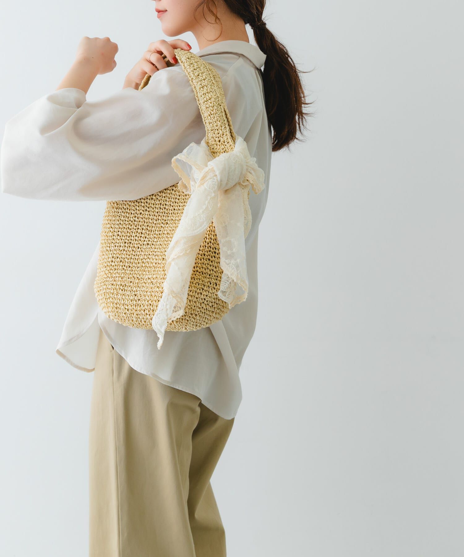 RODE SKO「コマ編みペーパートートバッグ」|トートバッグ|