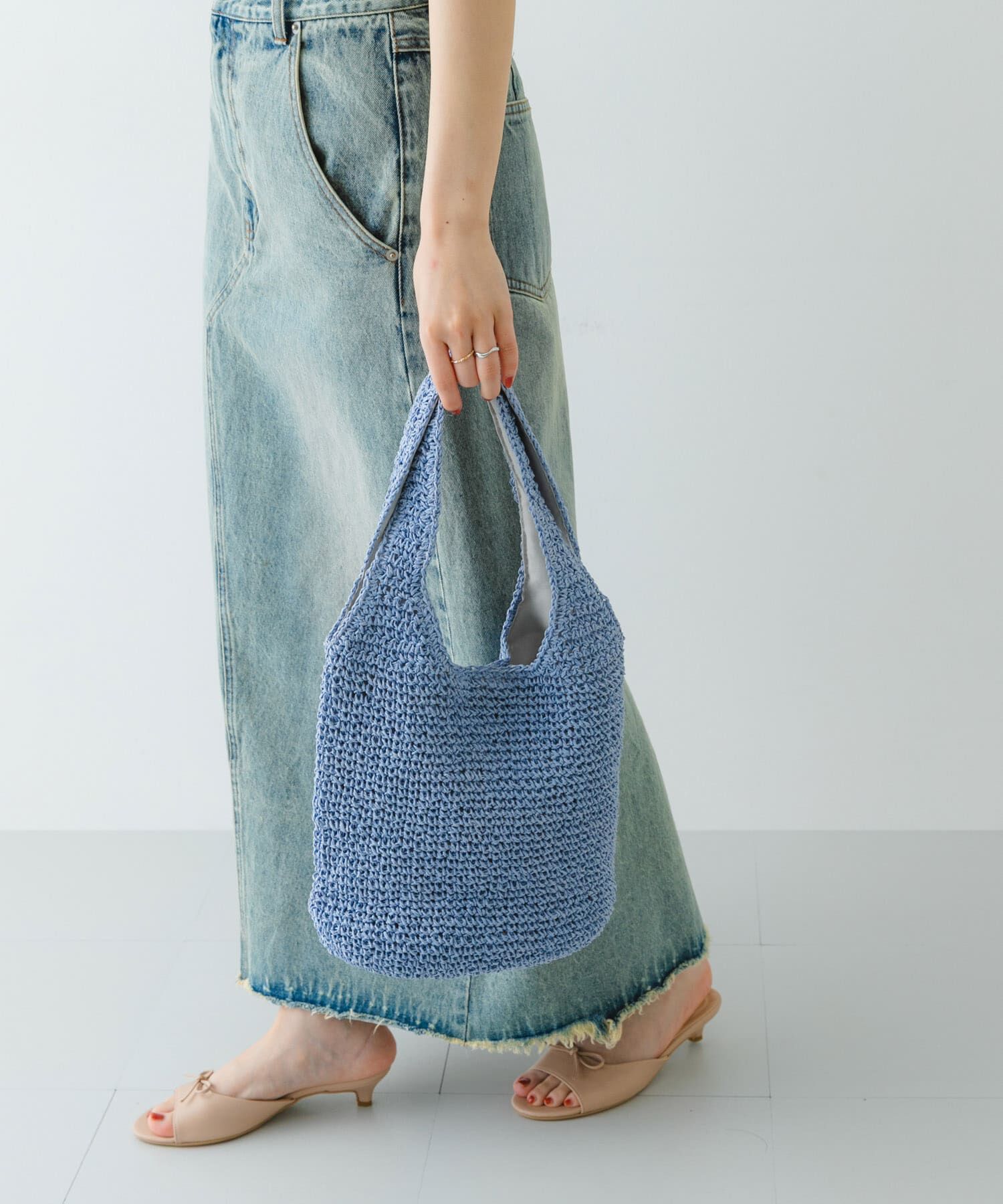 RODE SKO「コマ編みペーパートートバッグ」|トートバッグ|