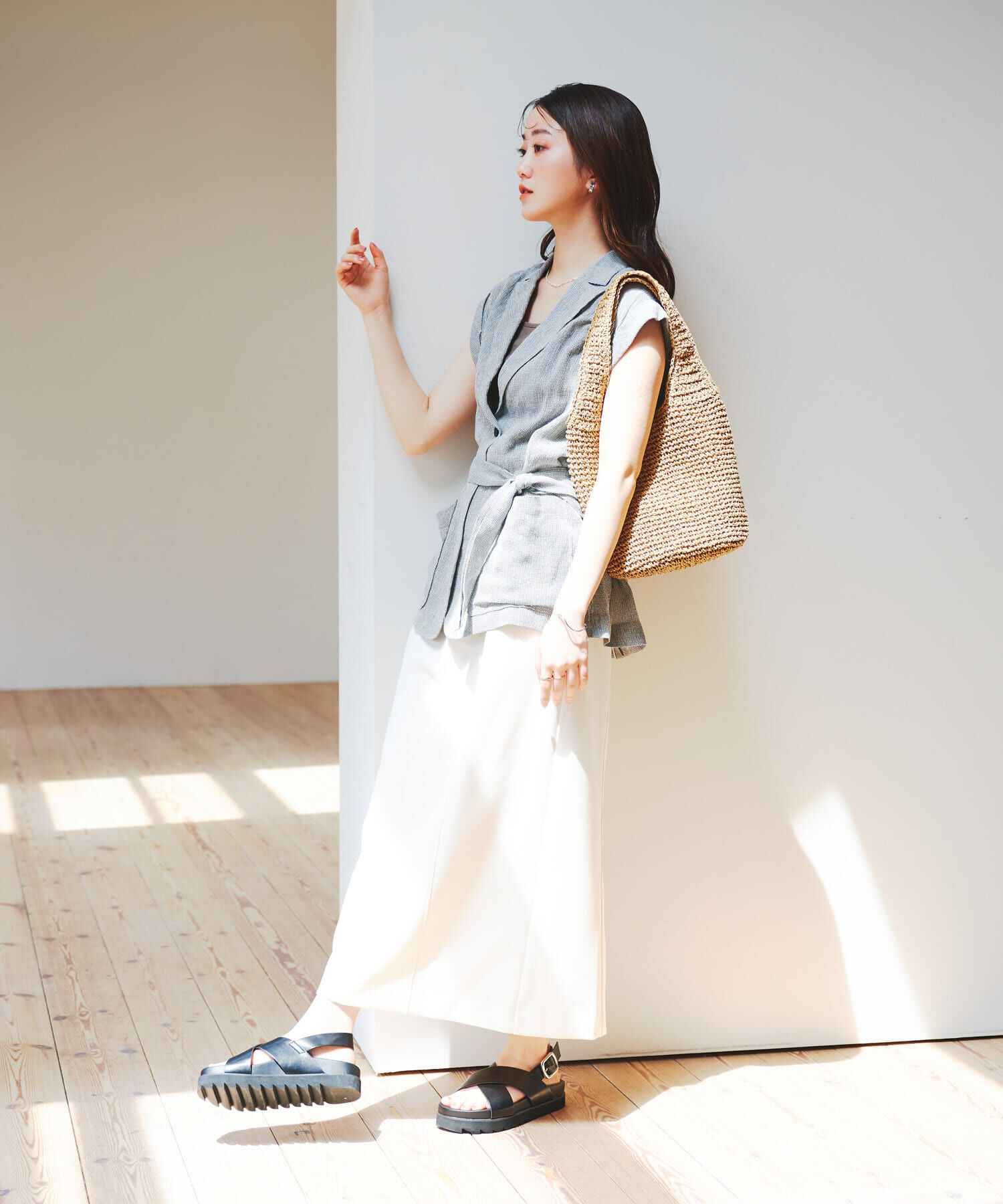 RODE SKO「コマ編みペーパートートバッグ」|トートバッグ|