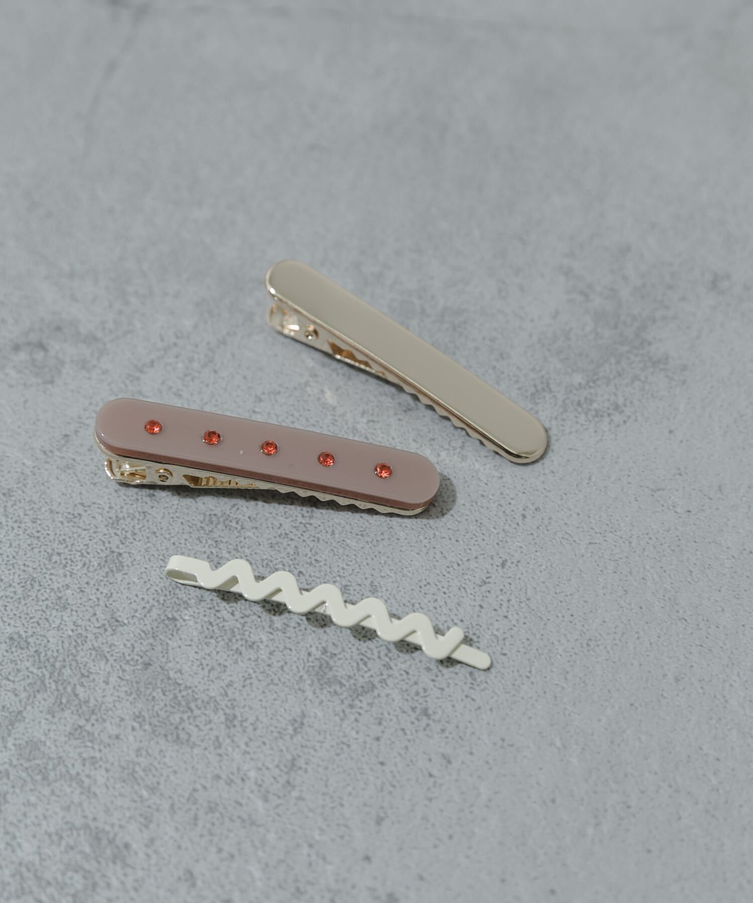 SMELLY「カラーマルチ3セットヘアピン」|その他|ベージュ