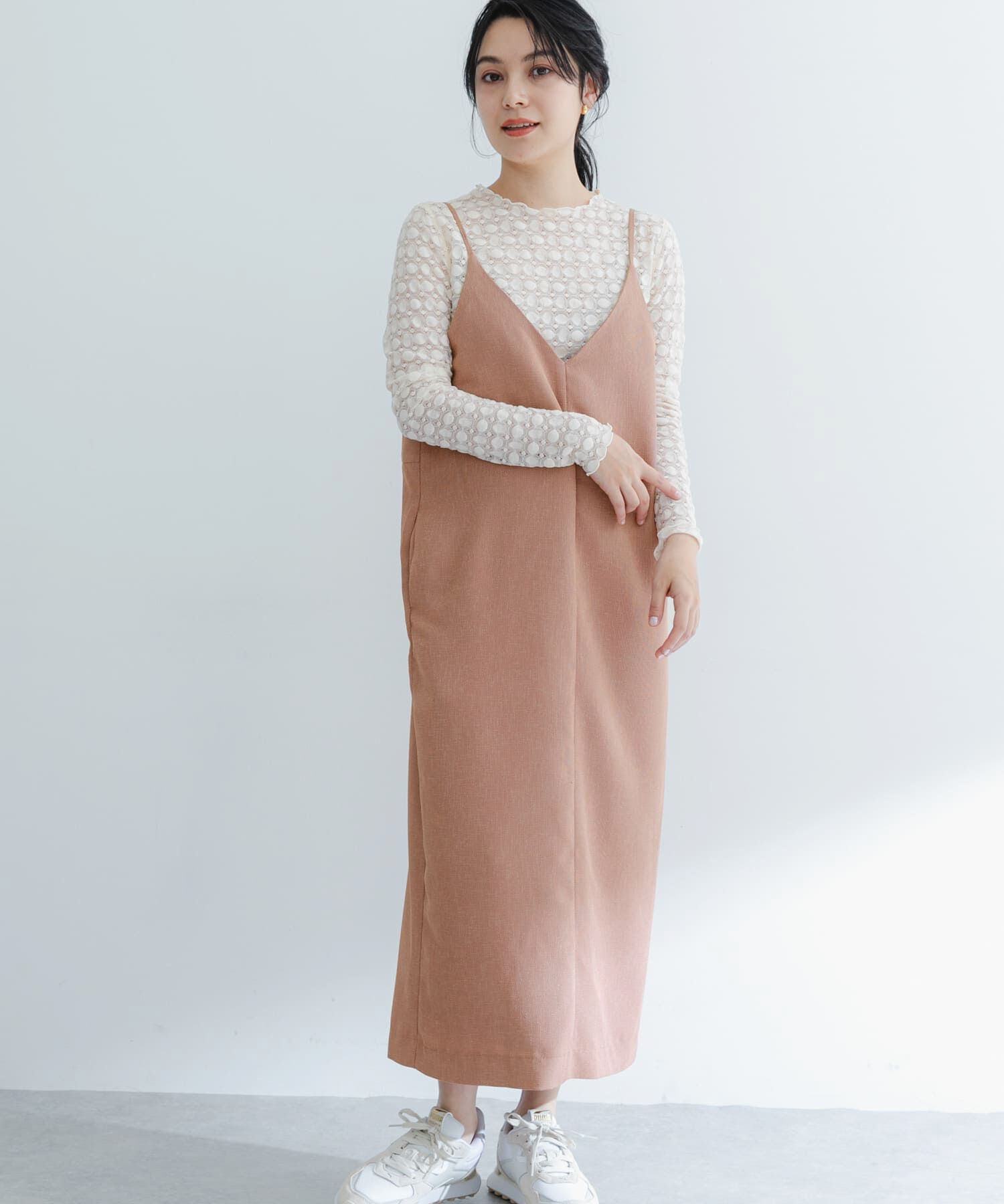 URBAN RESEARCH ROSSO「バックデザインリネンライクキャミワンピース」|ワンピース|