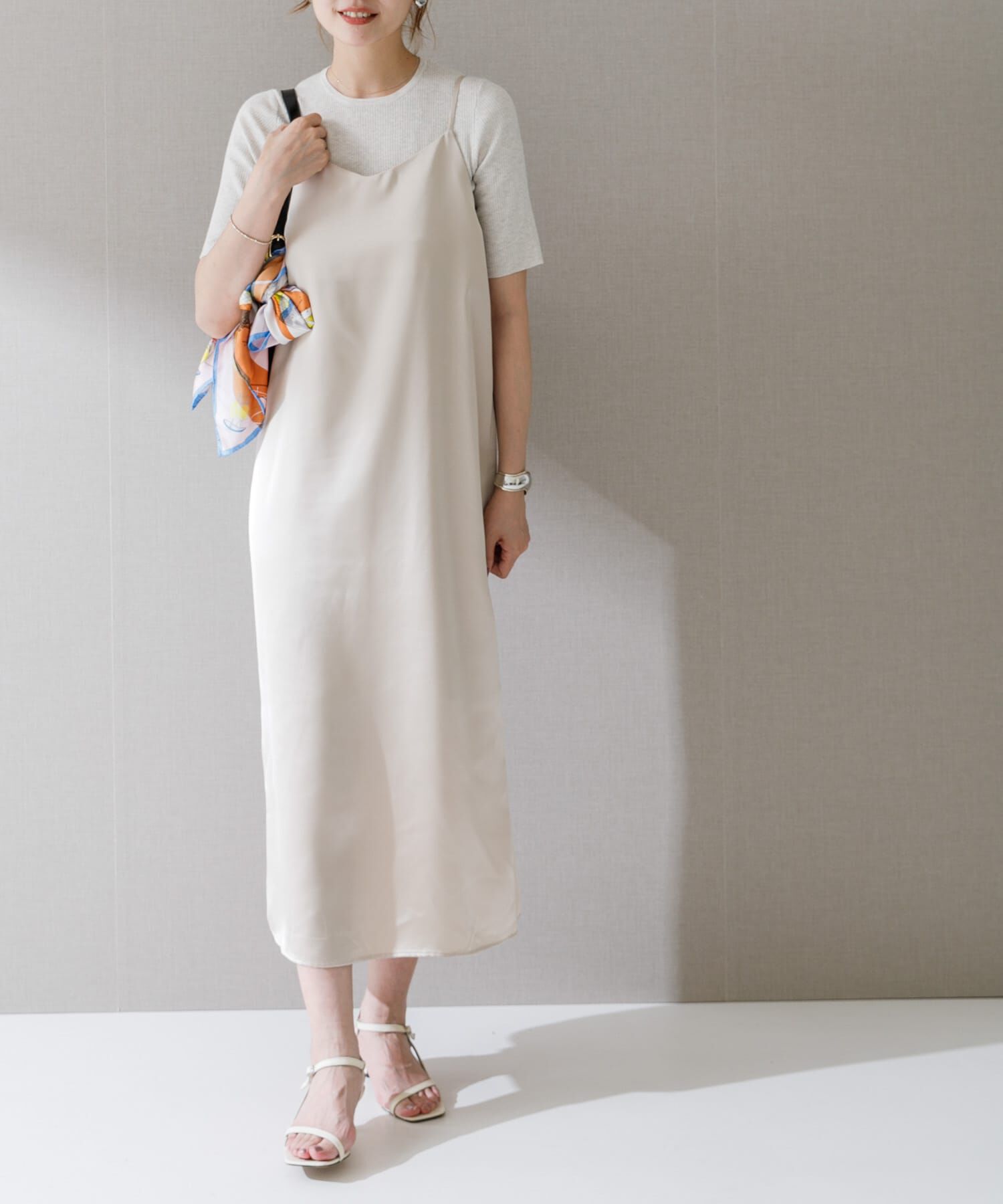 URBAN RESEARCH ROSSO「サテンキャミワンピース」|ワンピース|