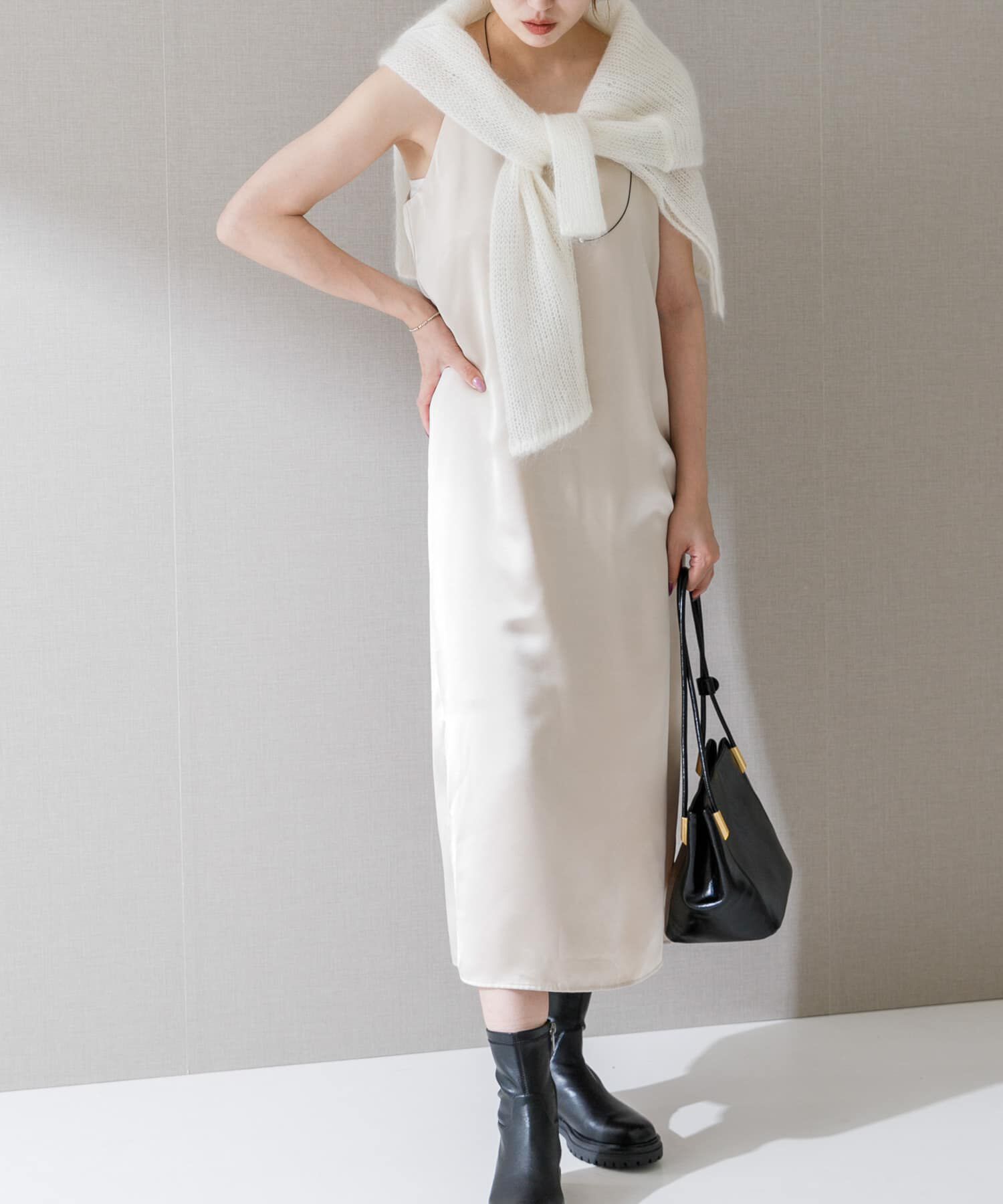 URBAN RESEARCH ROSSO「サテンキャミワンピース」|ワンピース|