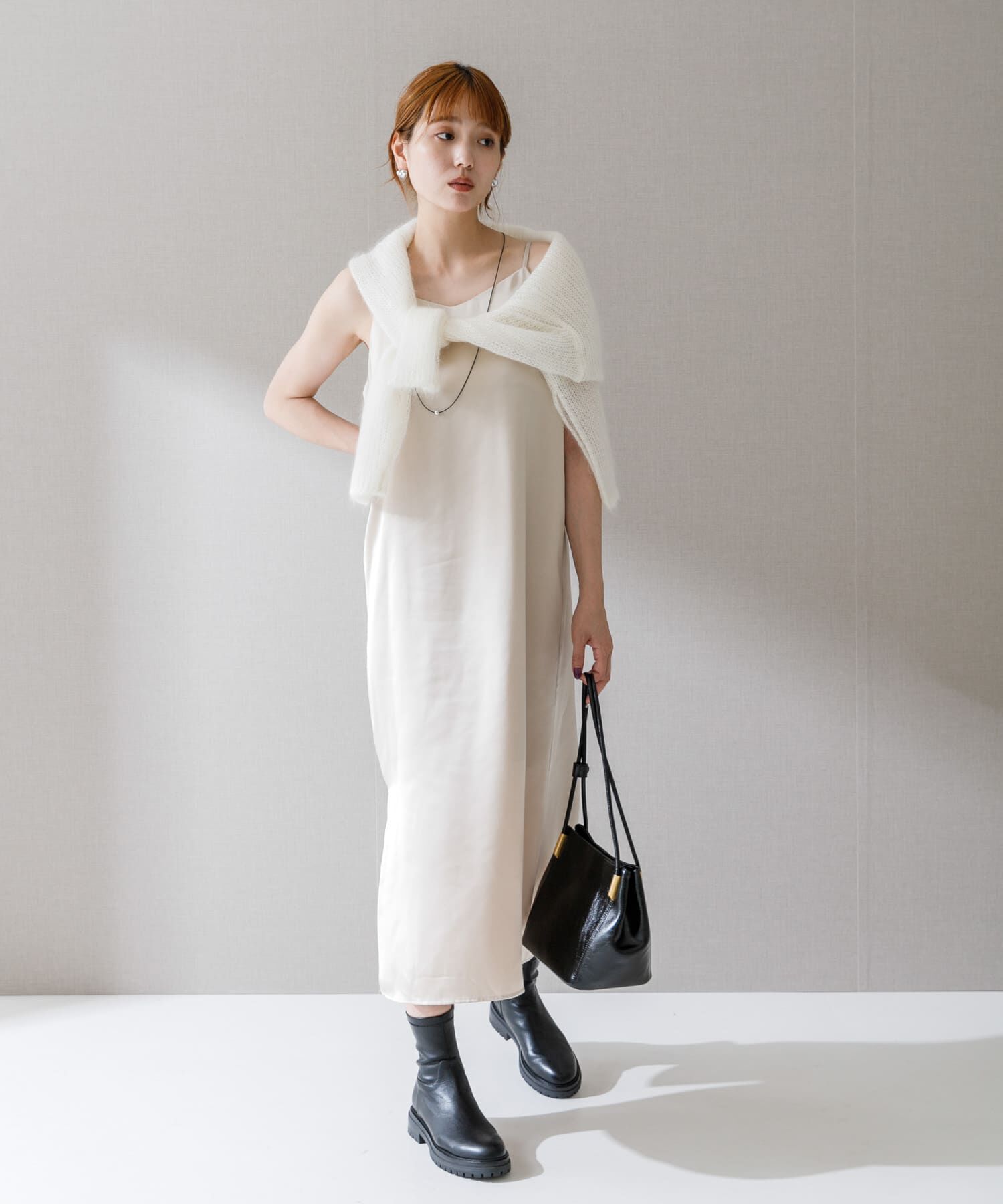 URBAN RESEARCH ROSSO「サテンキャミワンピース」|ワンピース|