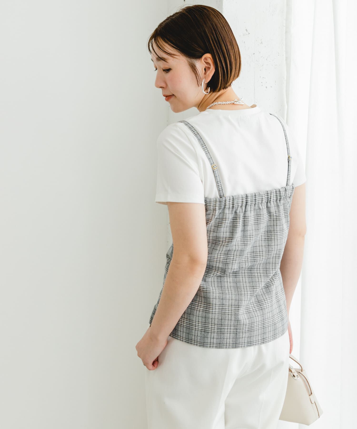 URBAN RESEARCH ROSSO「F by ROSSO　リネン混ビスチェ+半袖Tシャツ」|Tシャツ・カットソー|