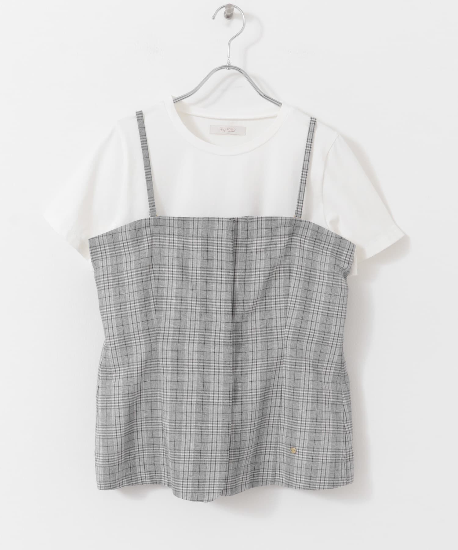 URBAN RESEARCH ROSSO「F by ROSSO　リネン混ビスチェ+半袖Tシャツ」|Tシャツ・カットソー|