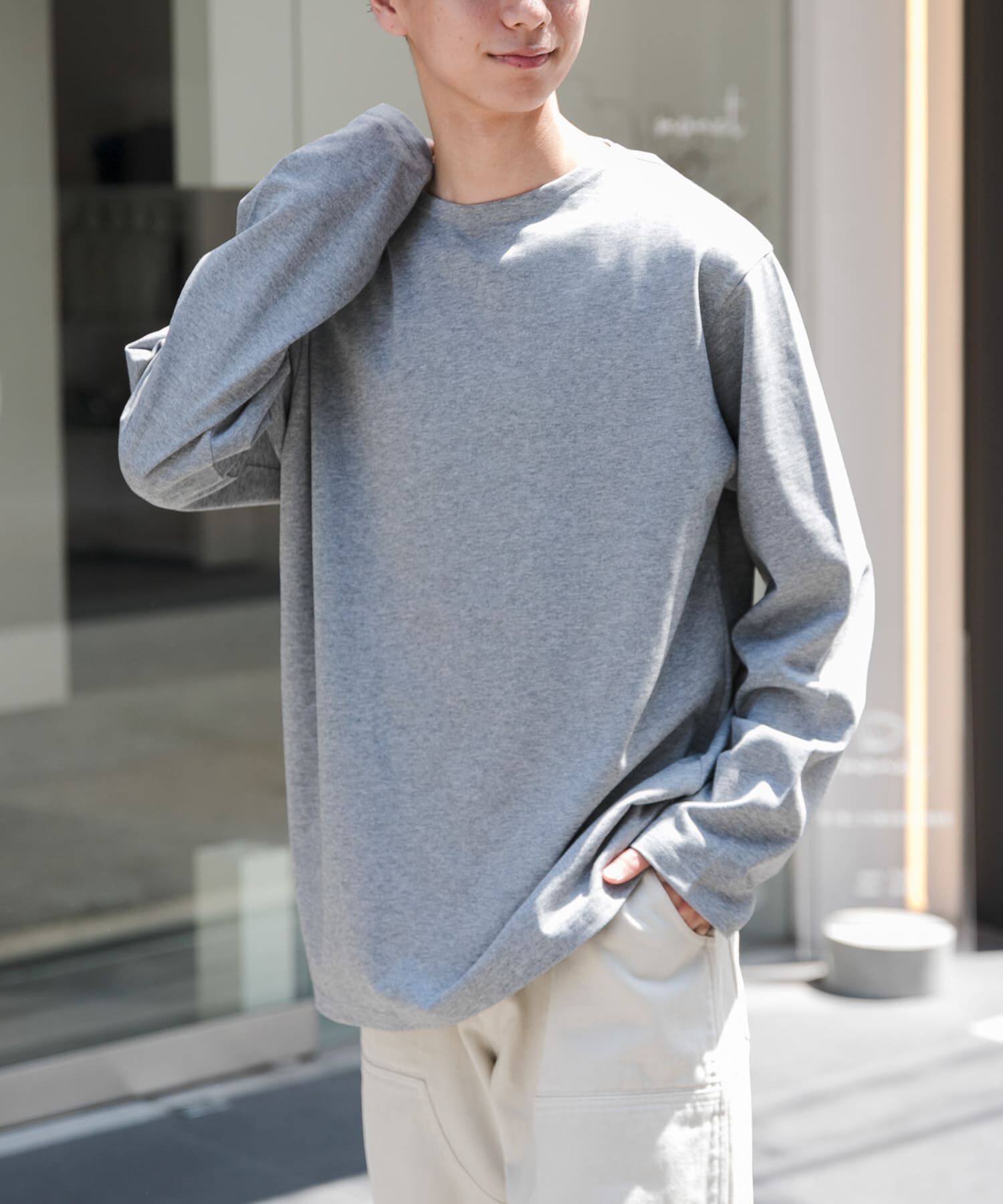 URBAN RESEARCH DOORS「FORK&SPOON　プレーンボートネックカットソー」|Tシャツ・カットソー|