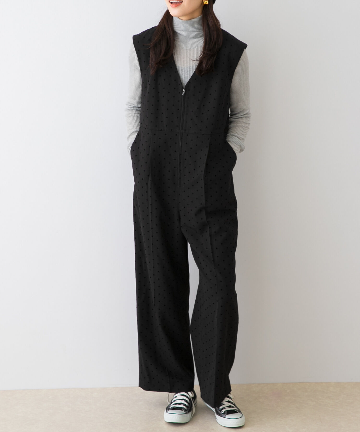 URBAN RESEARCH ROSSO「F by ROSSO　フロッキードットオールインワン」|スカート|