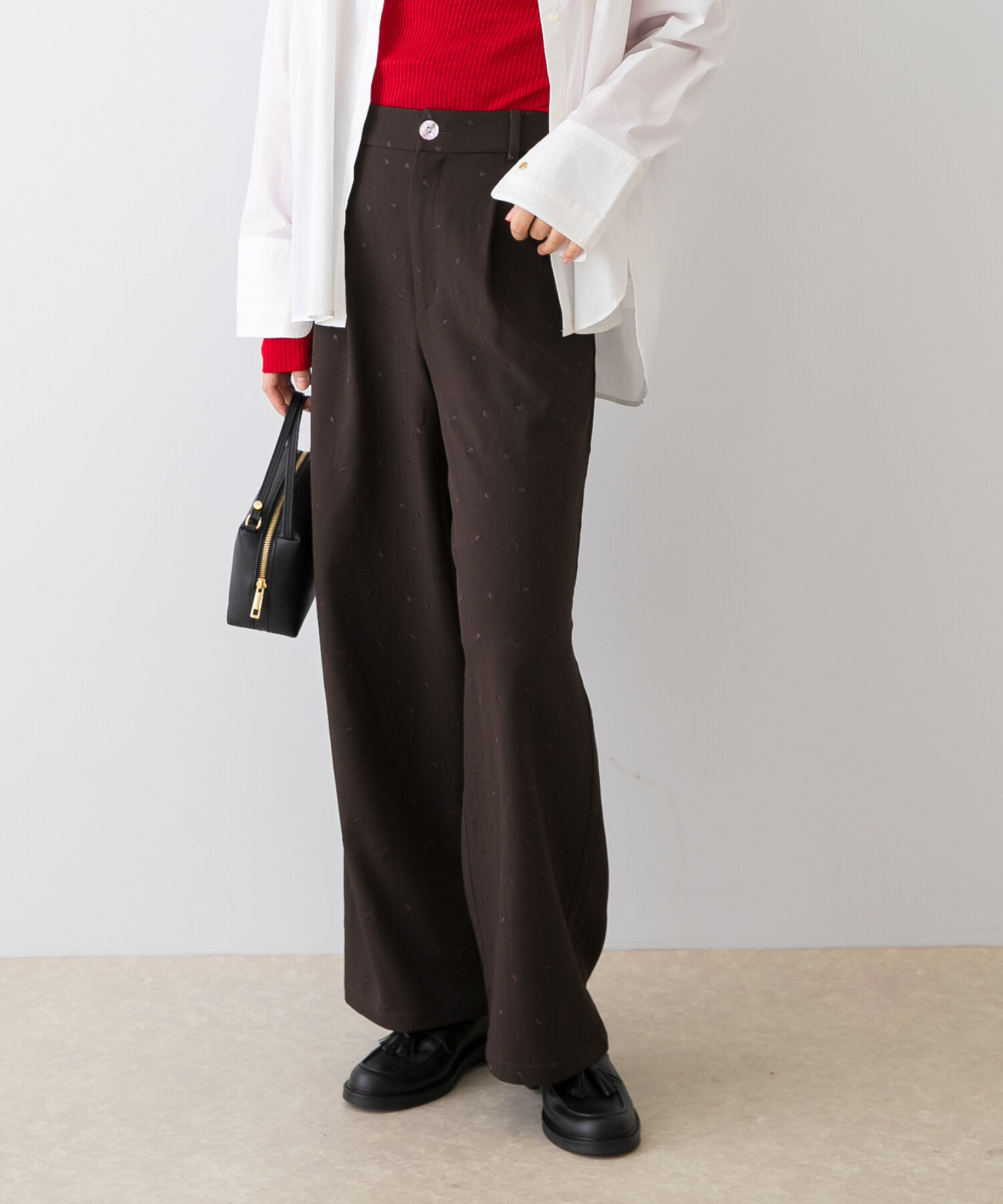 URBAN RESEARCH ROSSO「F by ROSSO　ハート刺繍タックワイドパンツ」|その他|