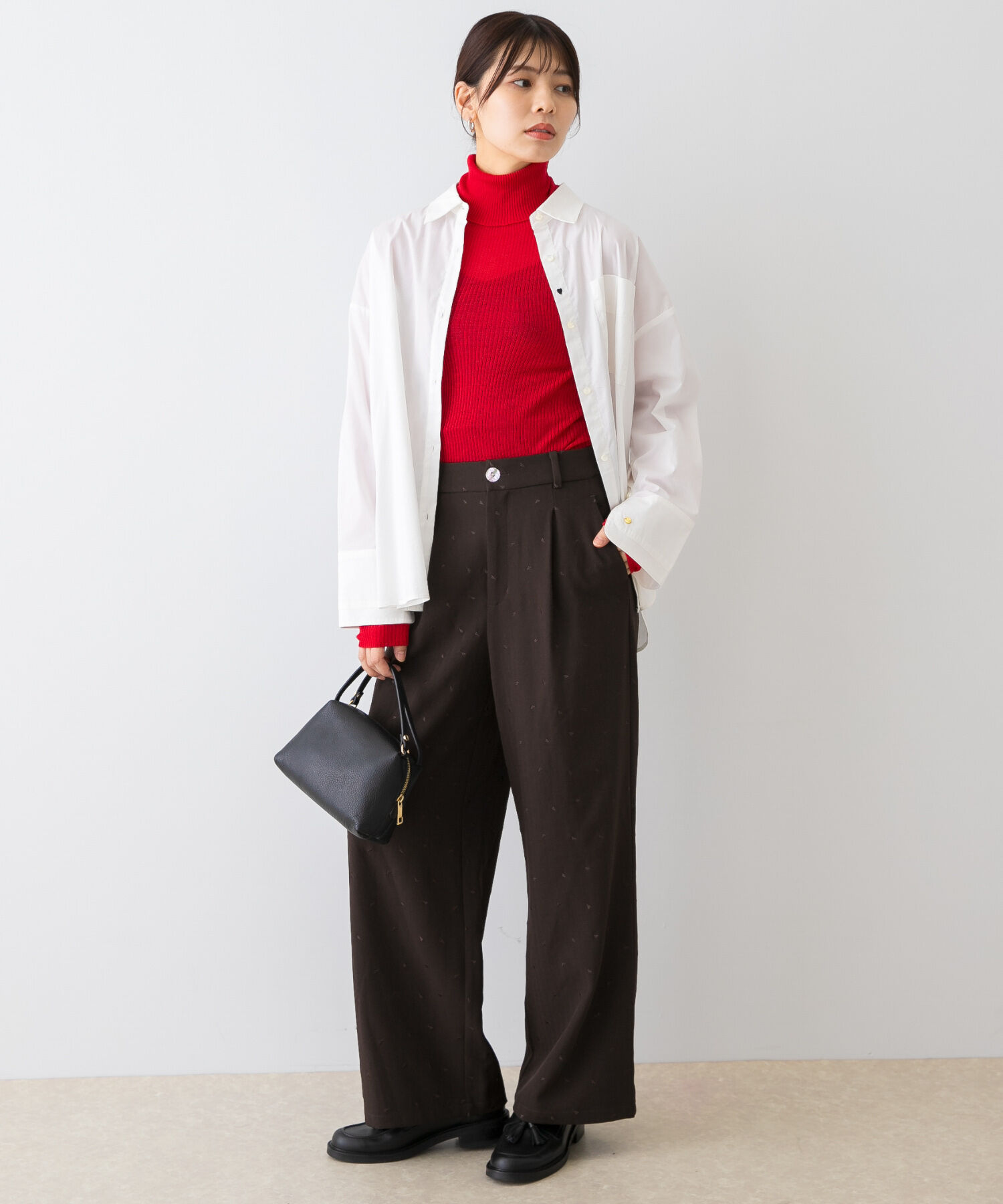 URBAN RESEARCH ROSSO「F by ROSSO　ハート刺繍タックワイドパンツ」|その他|