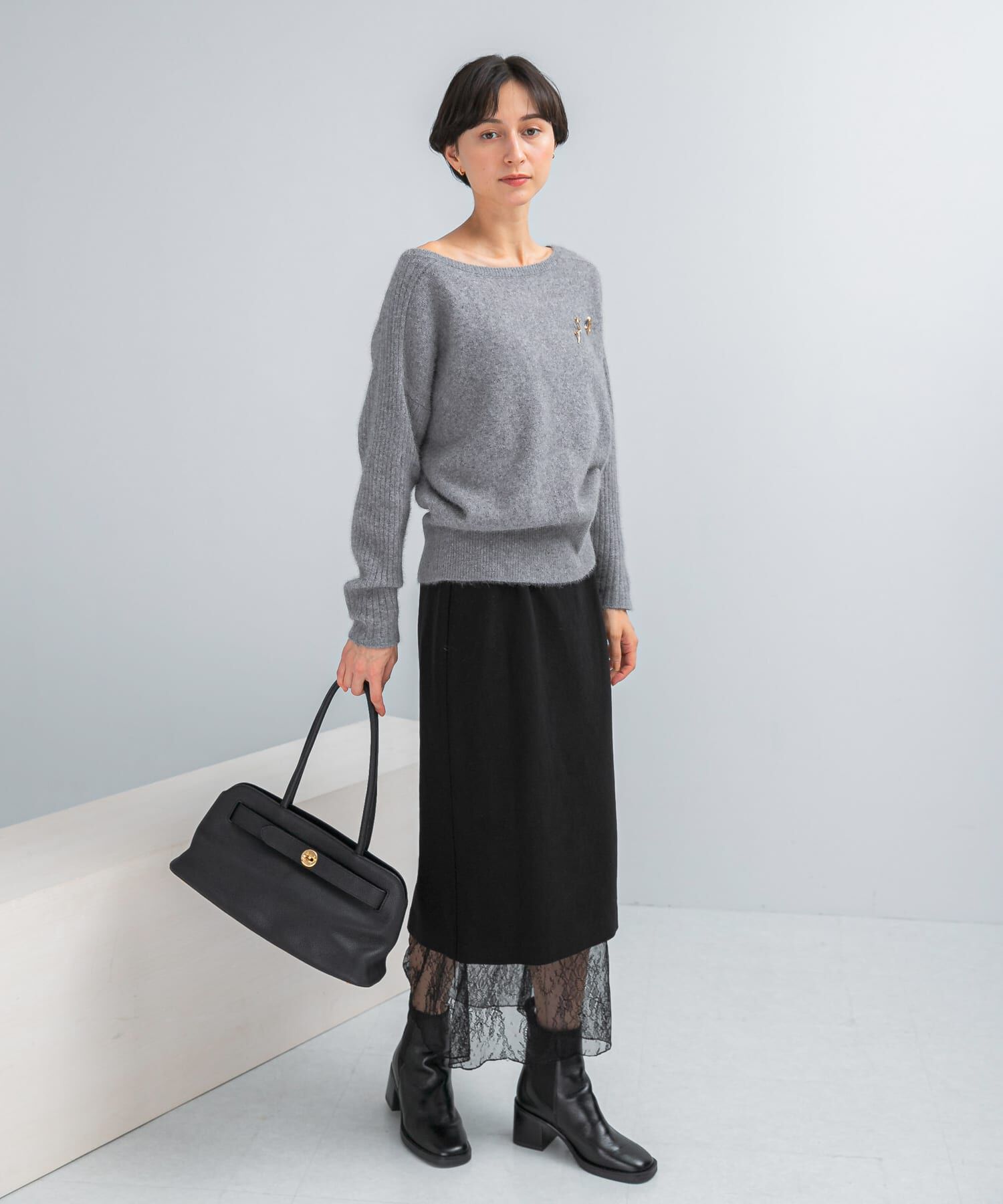 URBAN RESEARCH ROSSO「レースレイヤードミディスカート」|スカート|