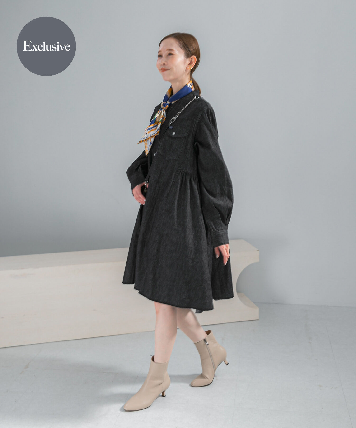 URBAN RESEARCH ROSSO「『別注』Wrangler&times;ROSSO　WESTERN MINI DRESS」|ワンピース|ブラック