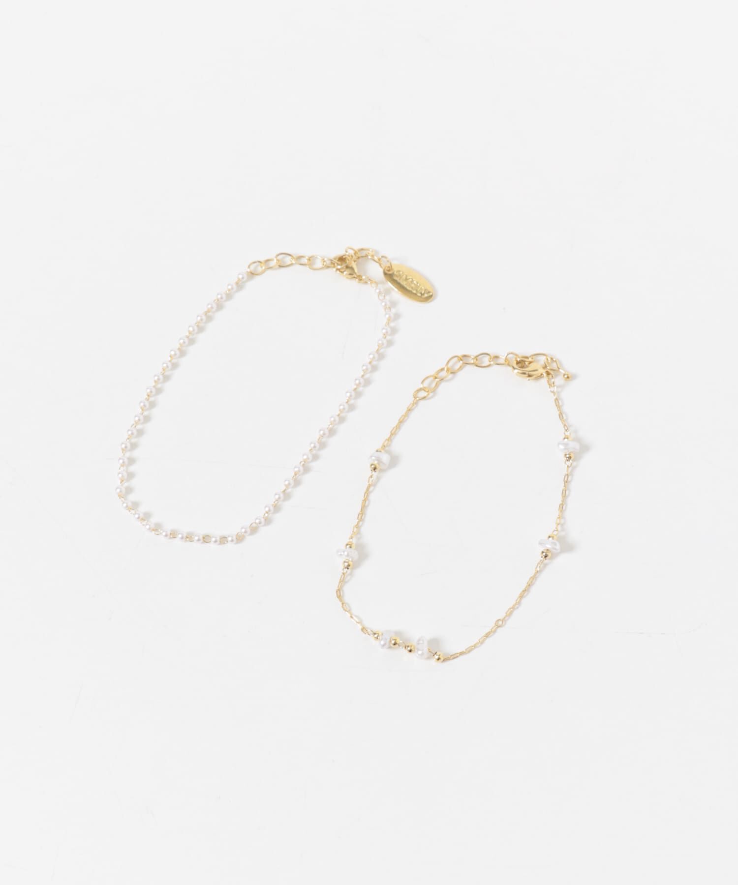 SMELLY「パールストーン2セットブレスレット」|ブレスレット・バングル|