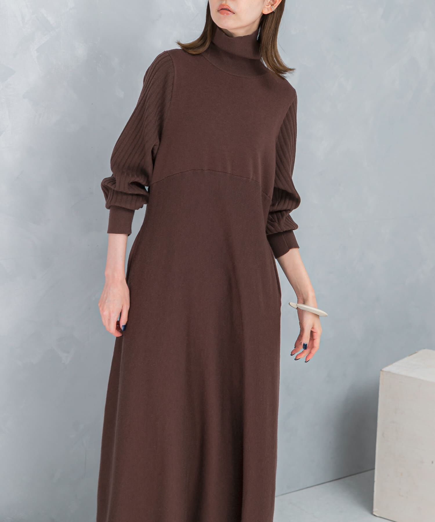 URBAN RESEARCH ROSSO「『WEB限定』『再入荷予定』タートルネックデザインスリーブワンピース」|ワンピース|