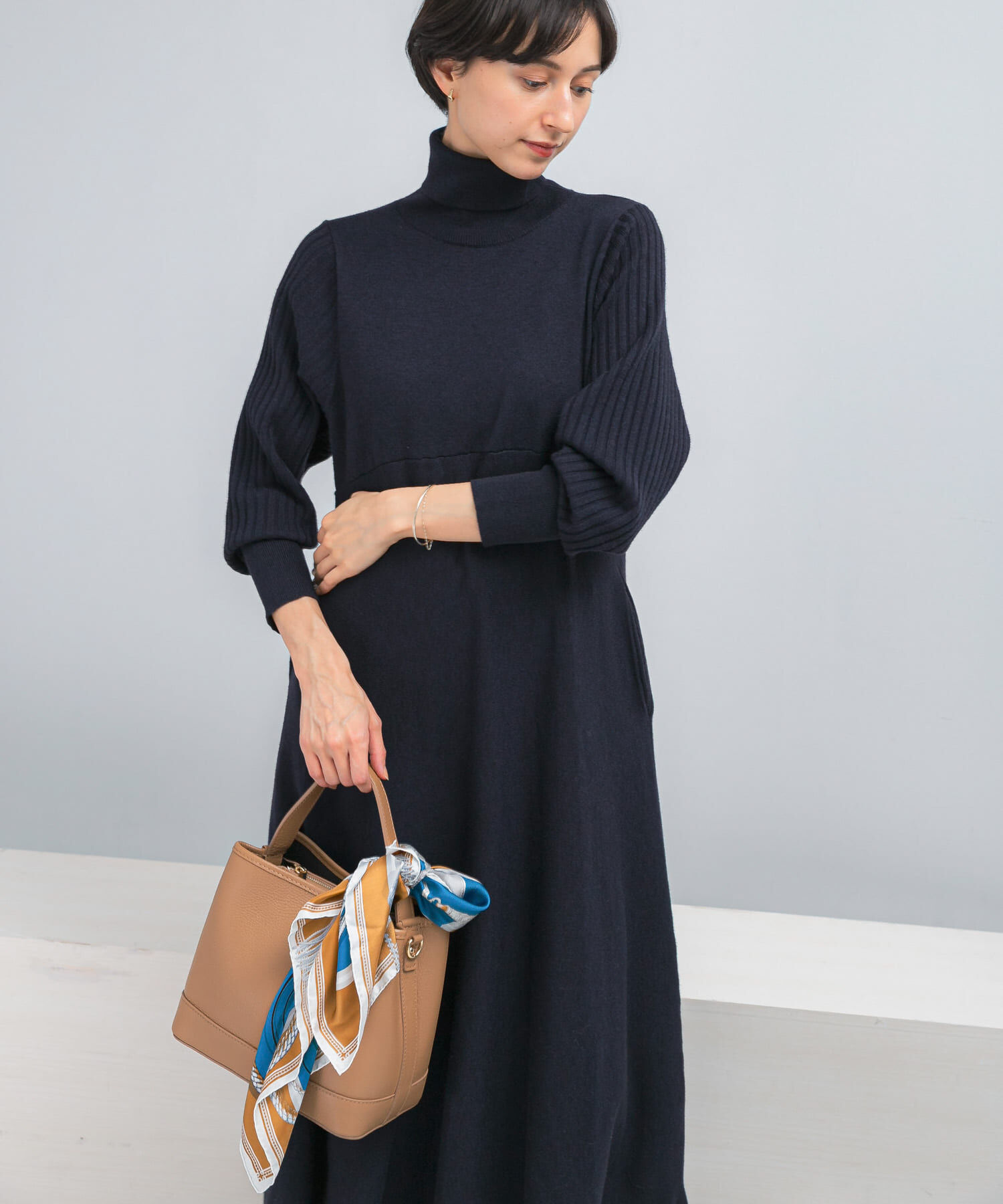 URBAN RESEARCH ROSSO「『WEB限定』『再入荷予定』タートルネックデザインスリーブワンピース」|ワンピース|