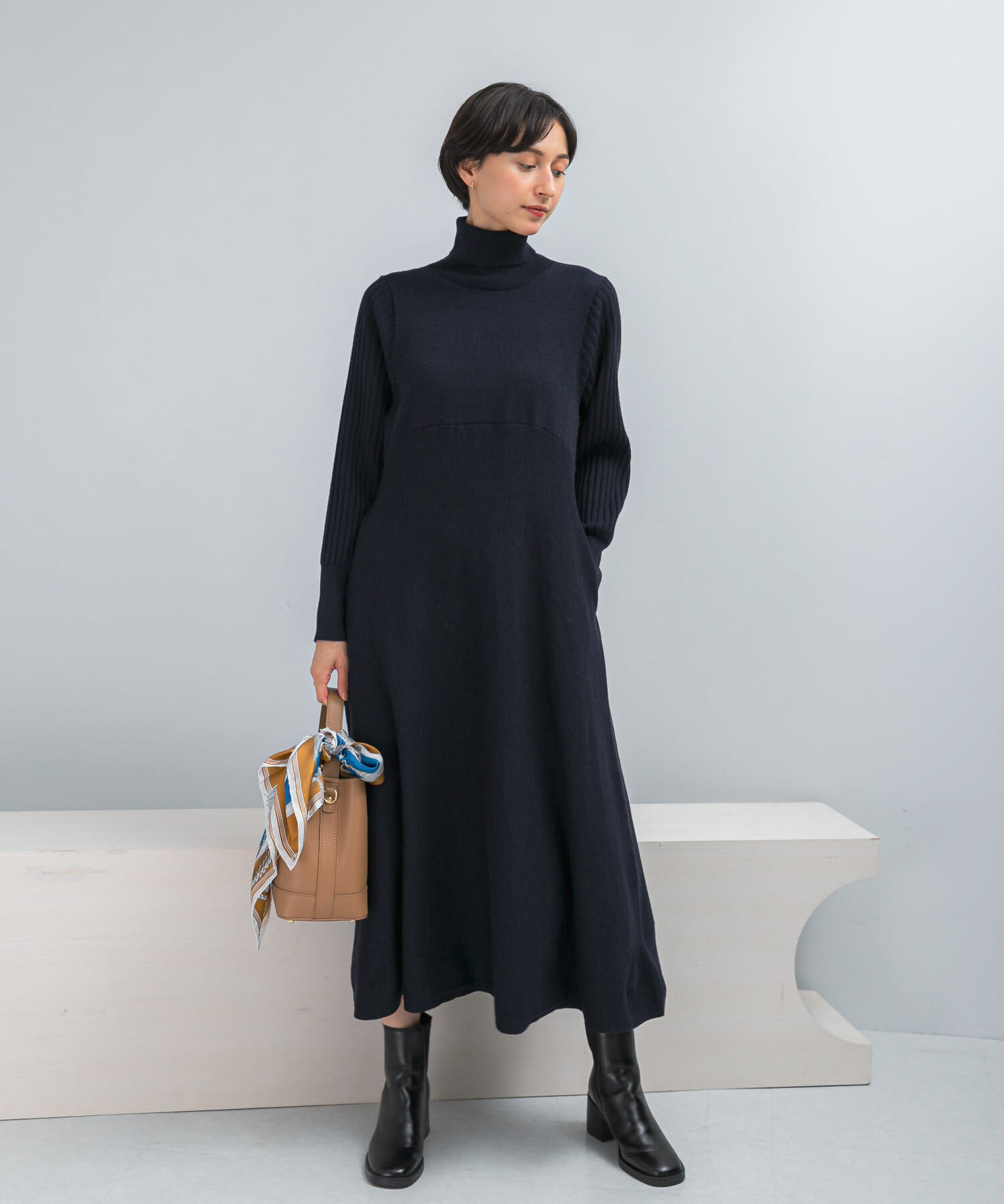 URBAN RESEARCH ROSSO「『WEB限定』『再入荷予定』タートルネックデザインスリーブワンピース」|ワンピース|