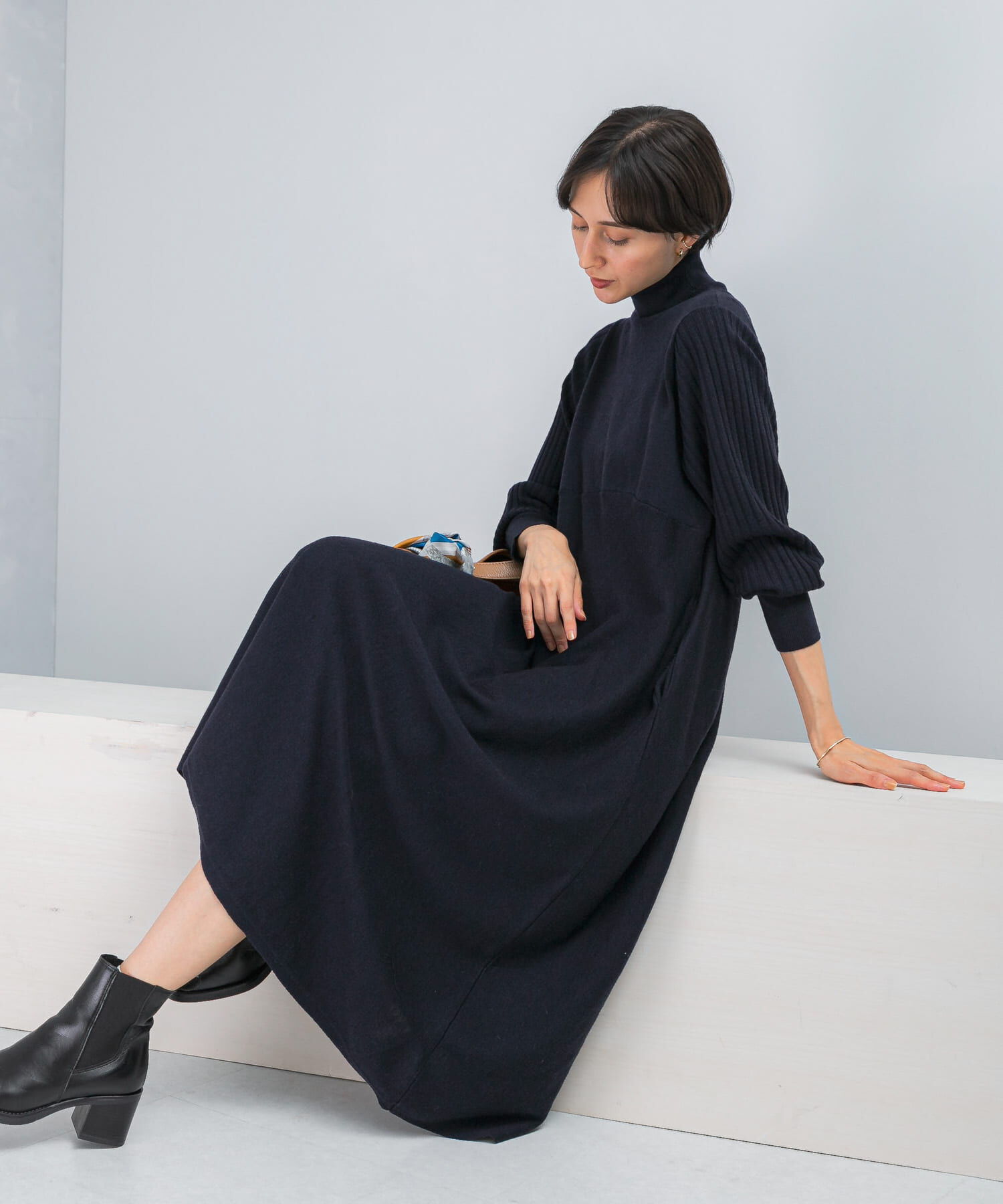 URBAN RESEARCH ROSSO「『WEB限定』『再入荷予定』タートルネックデザインスリーブワンピース」|ワンピース|