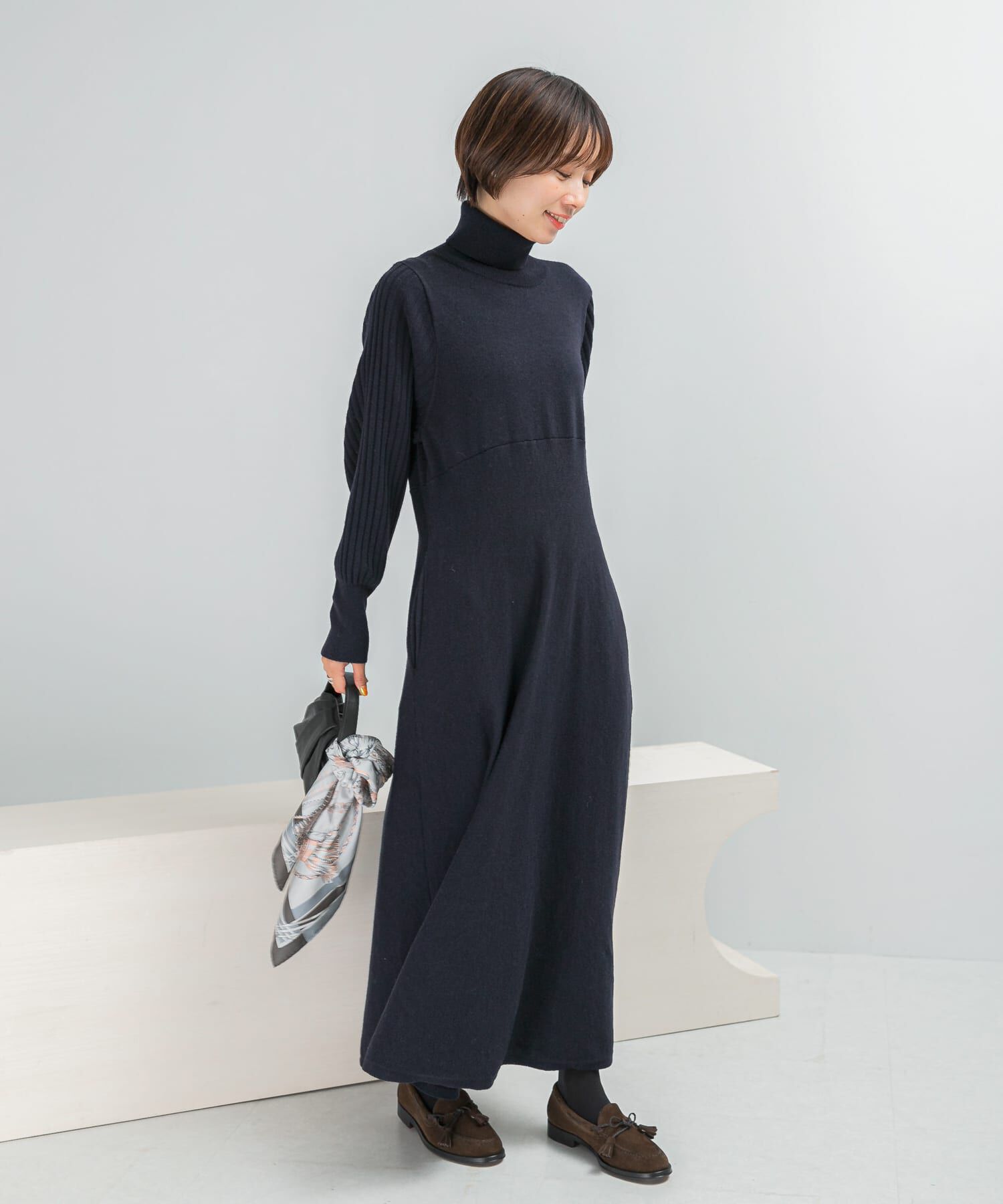 URBAN RESEARCH ROSSO「『WEB限定』『再入荷予定』タートルネックデザインスリーブワンピース」|ワンピース|