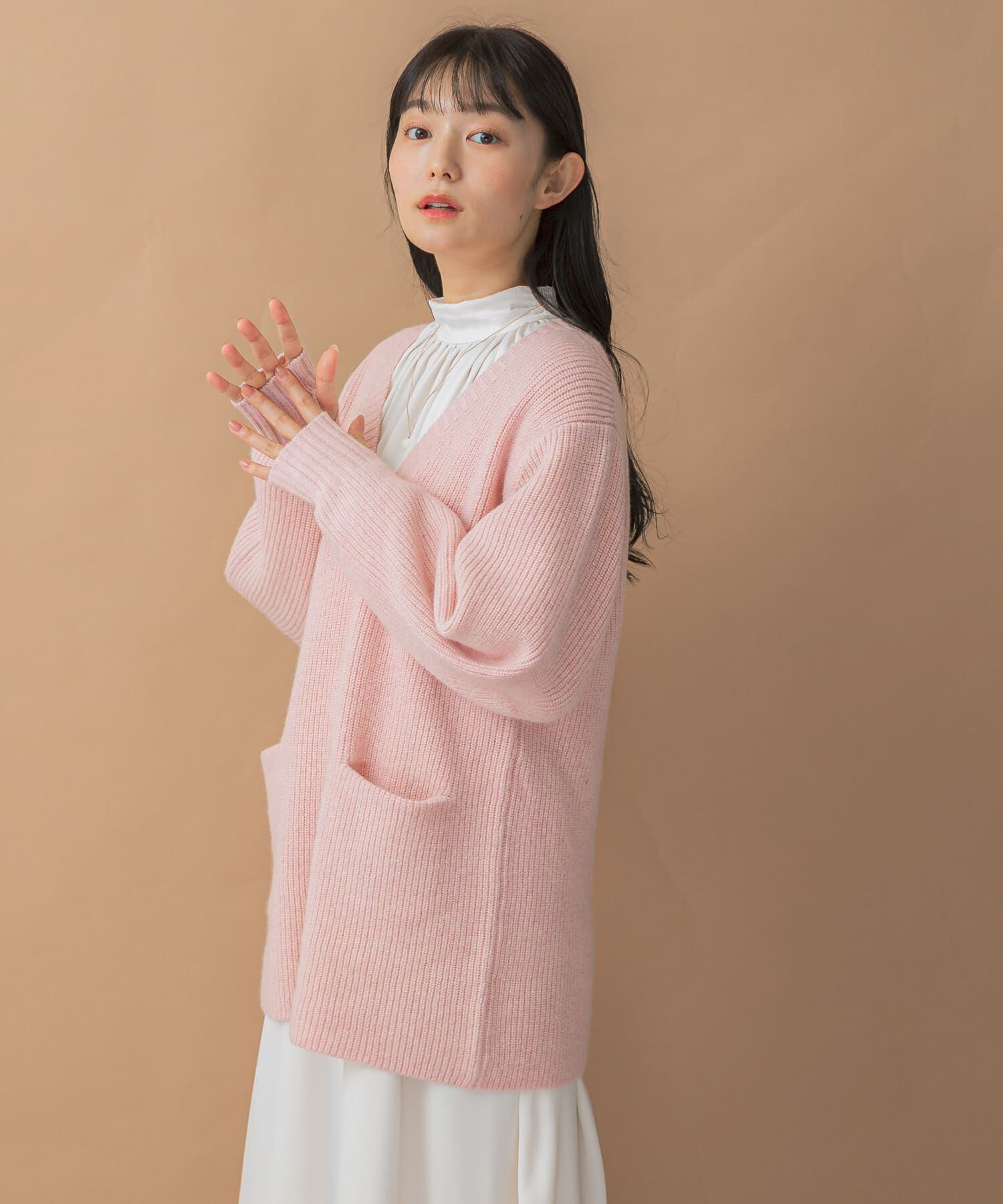 URBAN RESEARCH ROSSO「アルパカ混カーブスリーブVネックプルオーバー」|ニット・セーター|