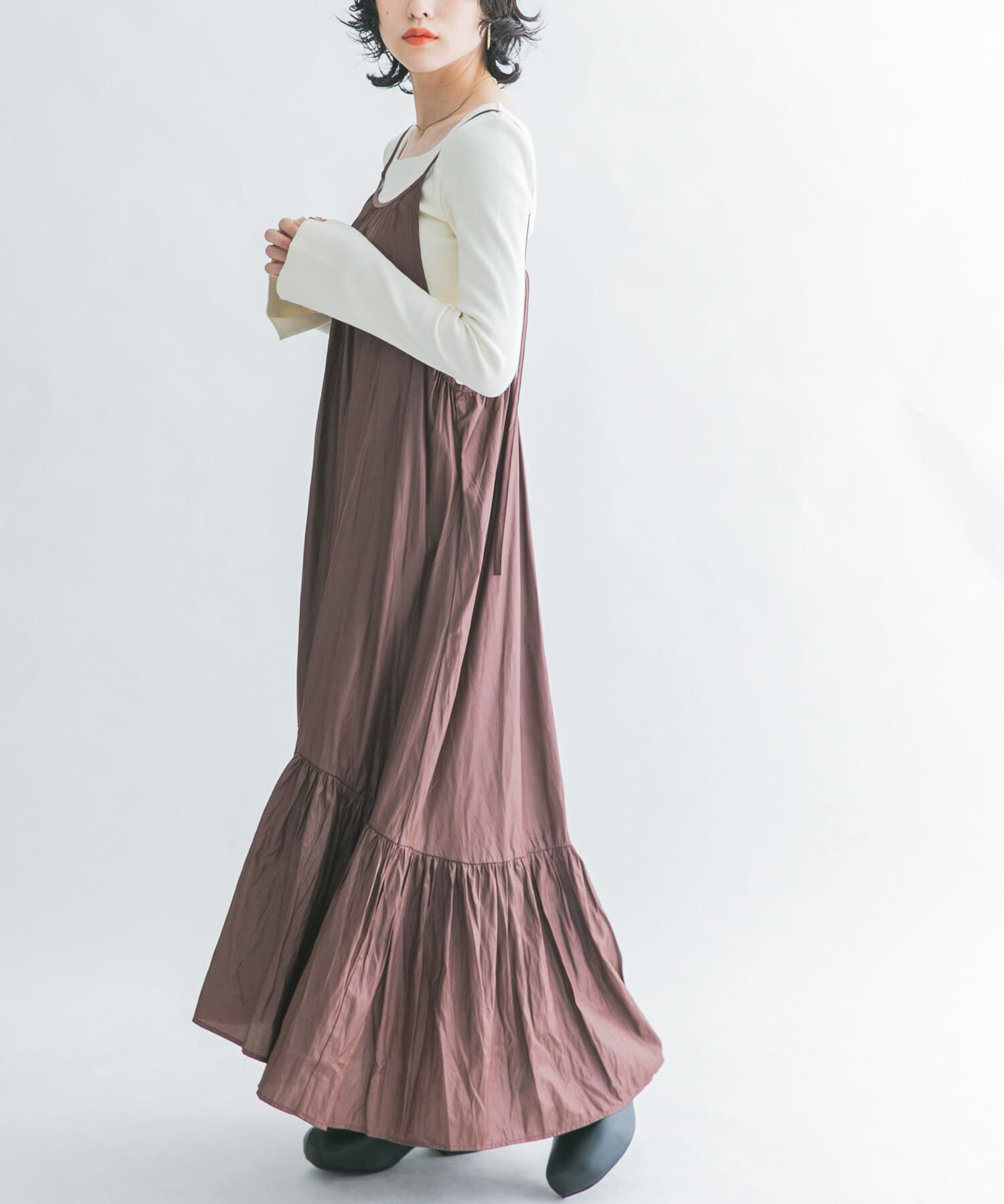  「ティアードキャミワンピース」|ワンピース|