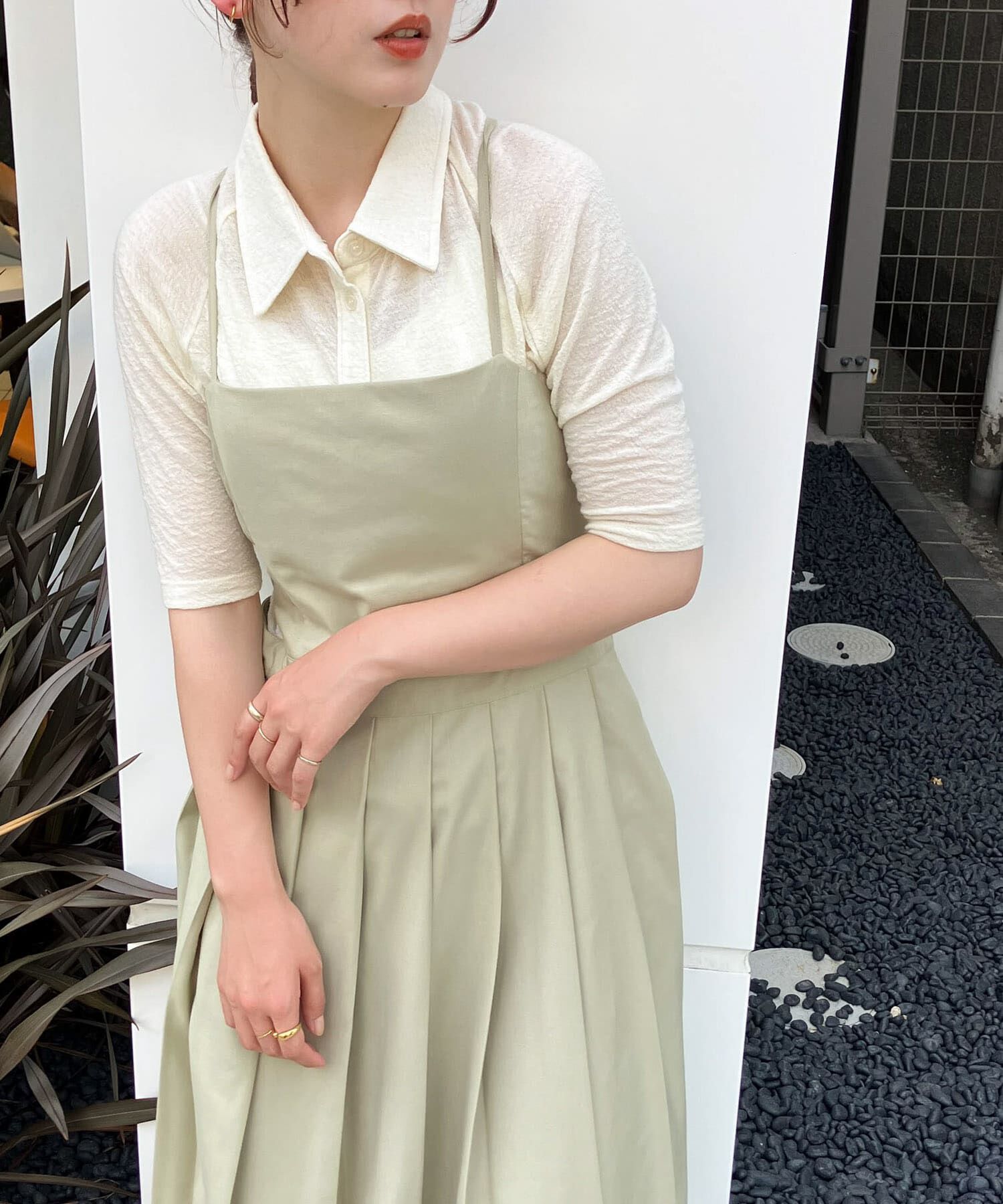  「ジャガードポロカーディガン」|カーディガン|