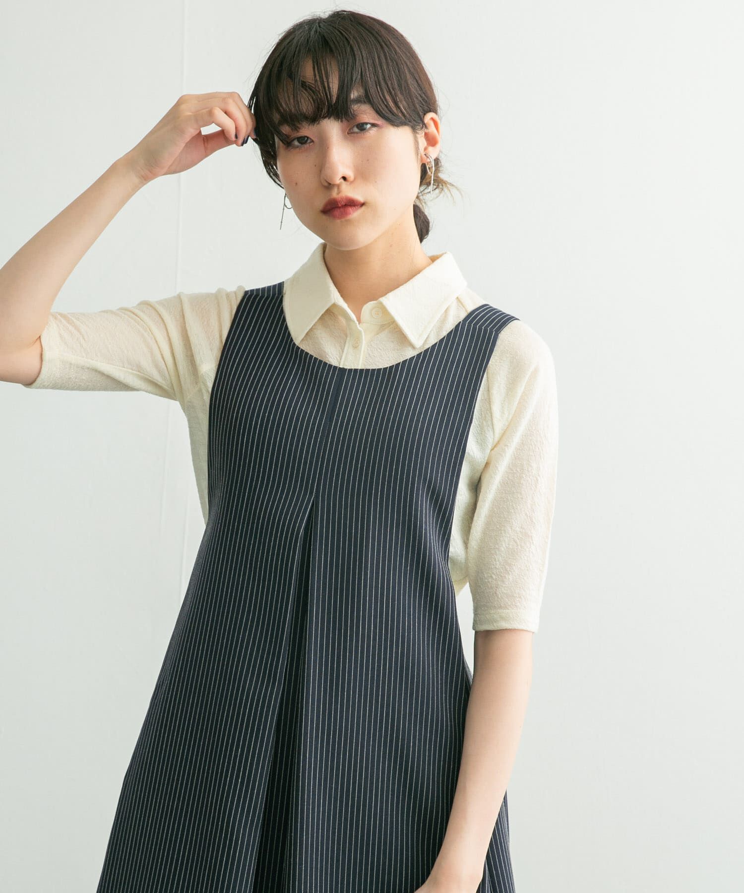  「ジャガードポロカーディガン」|カーディガン|