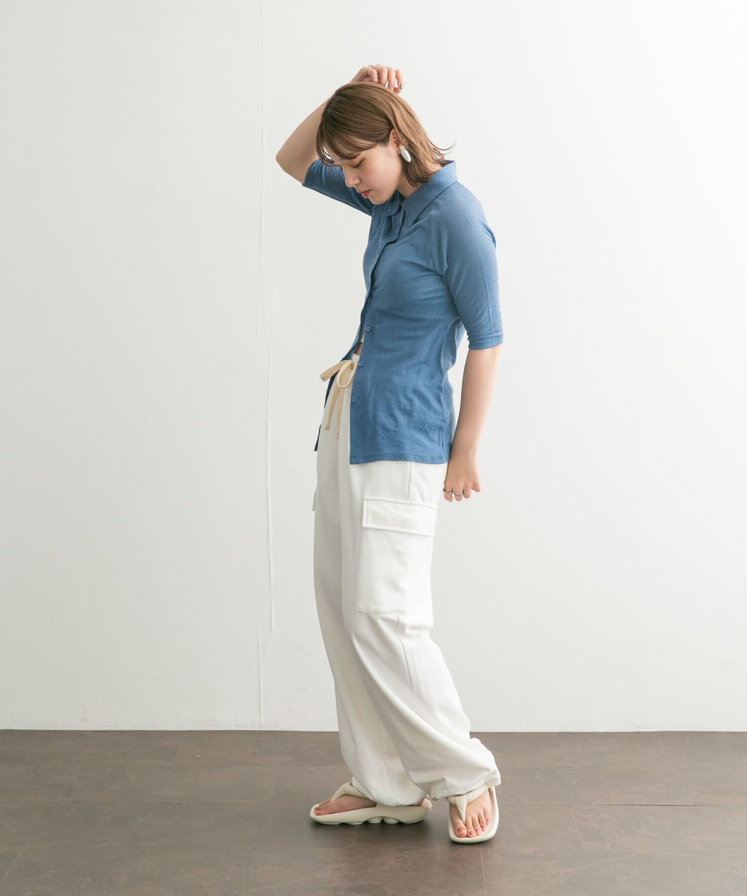  「ジャガードポロカーディガン」|カーディガン|