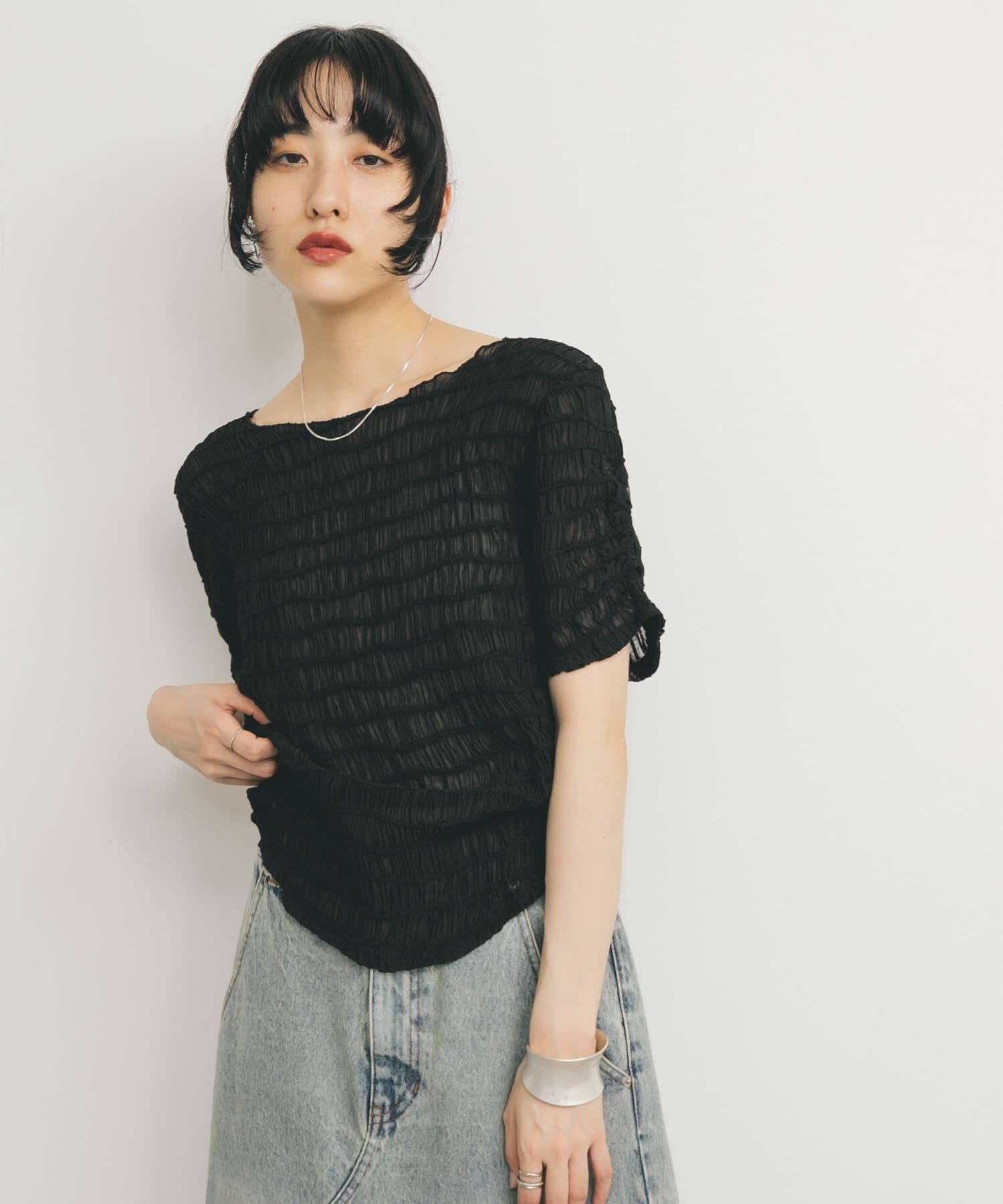  「シャーリングシアートップス」|Tシャツ・カットソー|