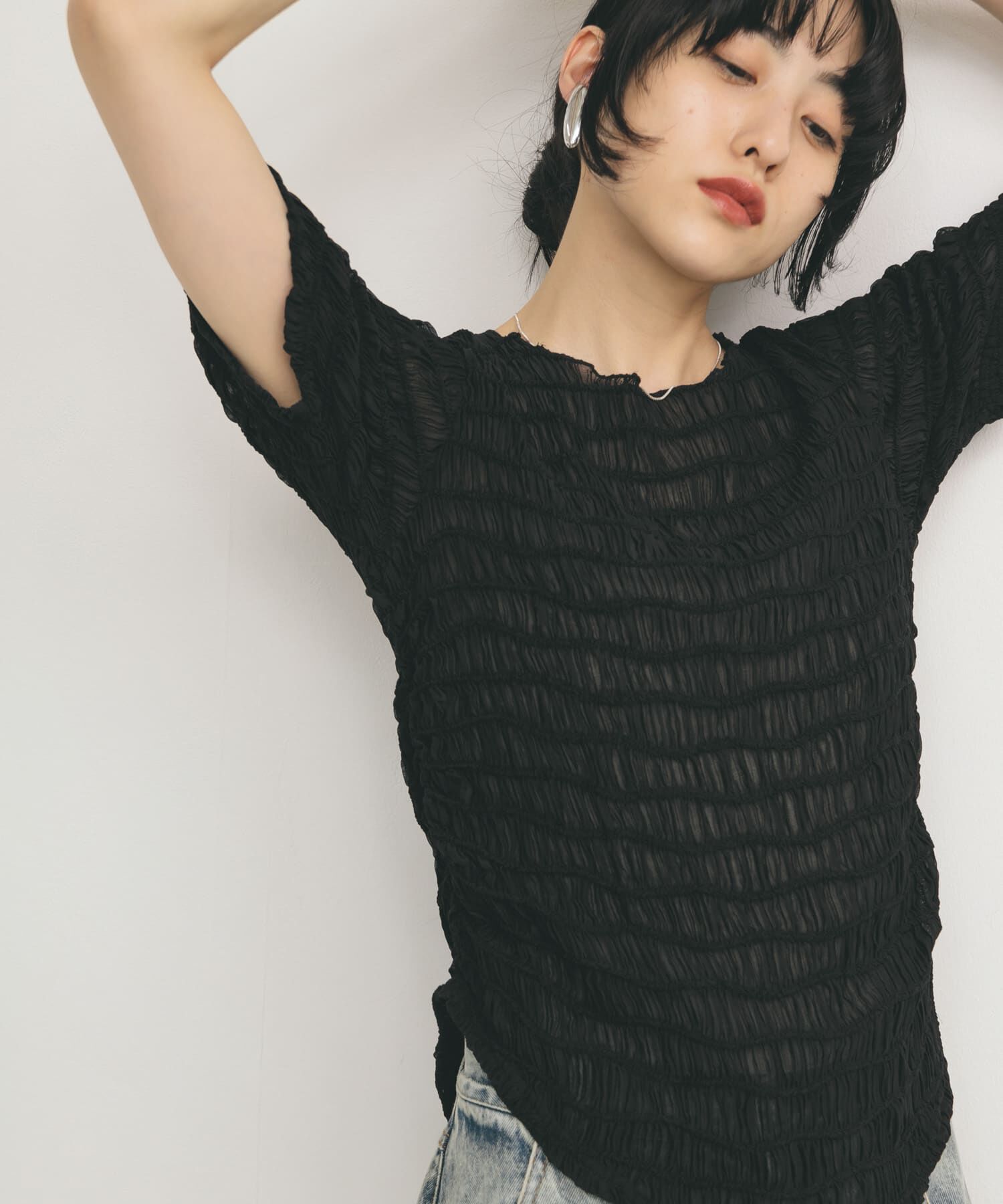  「シャーリングシアートップス」|Tシャツ・カットソー|