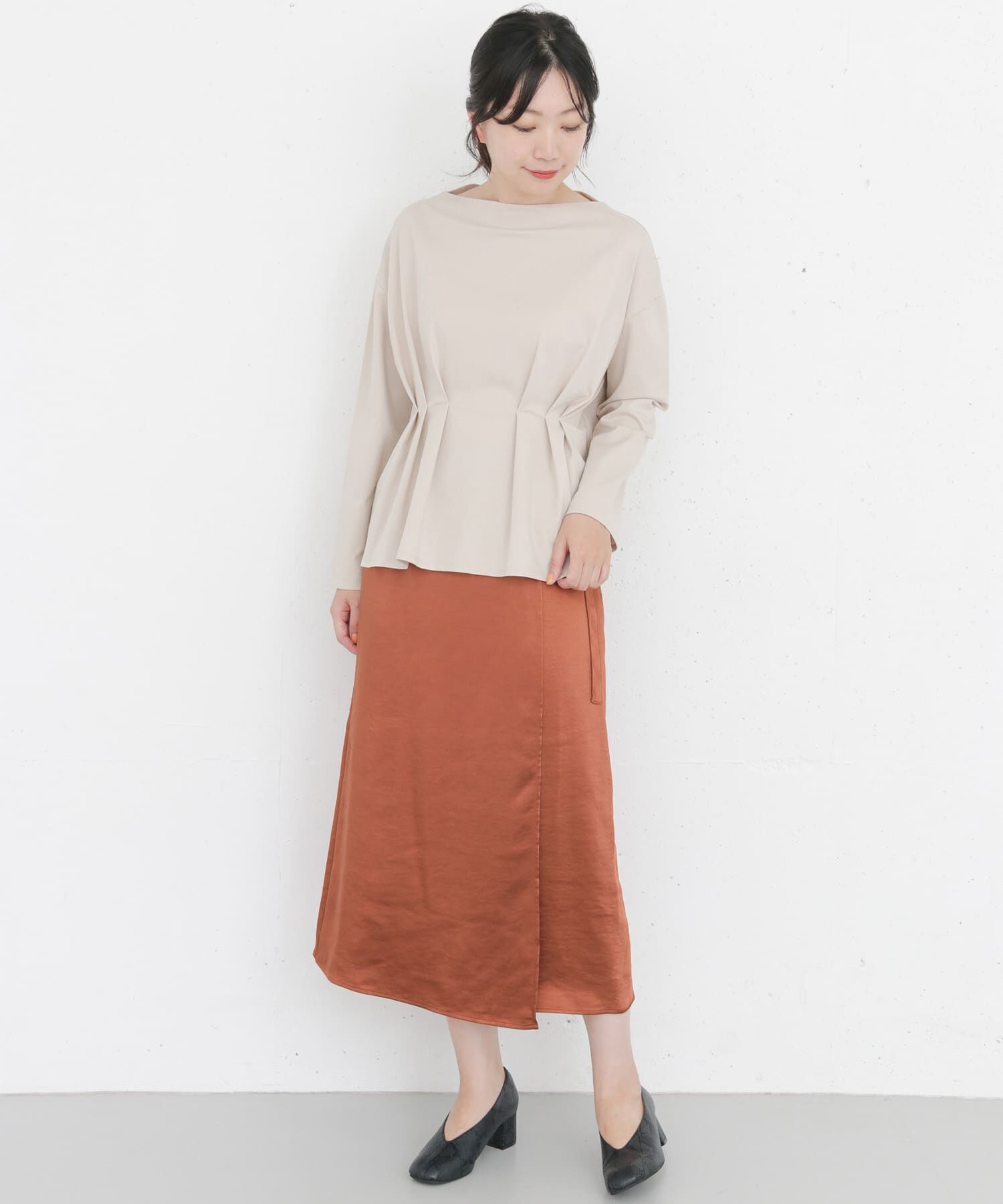 「KBF+　ラップサテンスカート」|スカート|