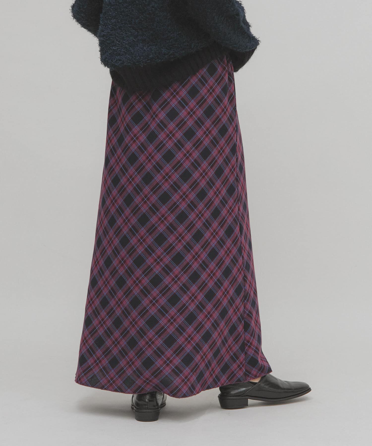  「チェックナロースカート」|スカート|